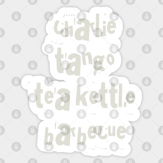 Charlie tango tea kettle barbecue Sticker by bentWitch